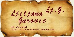 Ljiljana Gurović vizit kartica